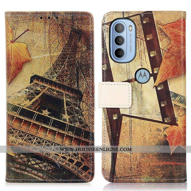 Housse Moto G$1 / G31 Tour Eiffel En Automne