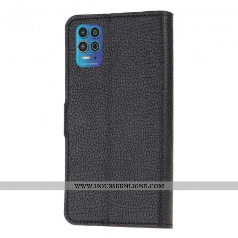 Housse Moto G100 Effet Cuir Grain Litchi