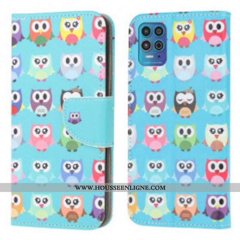 Housse Moto G100 Hiboux
