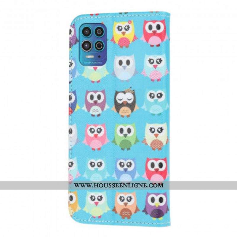 Housse Moto G100 Hiboux