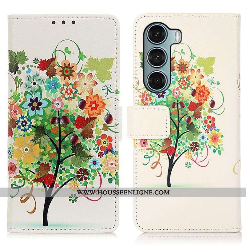 Housse Moto G200 5G Arbre Coloré