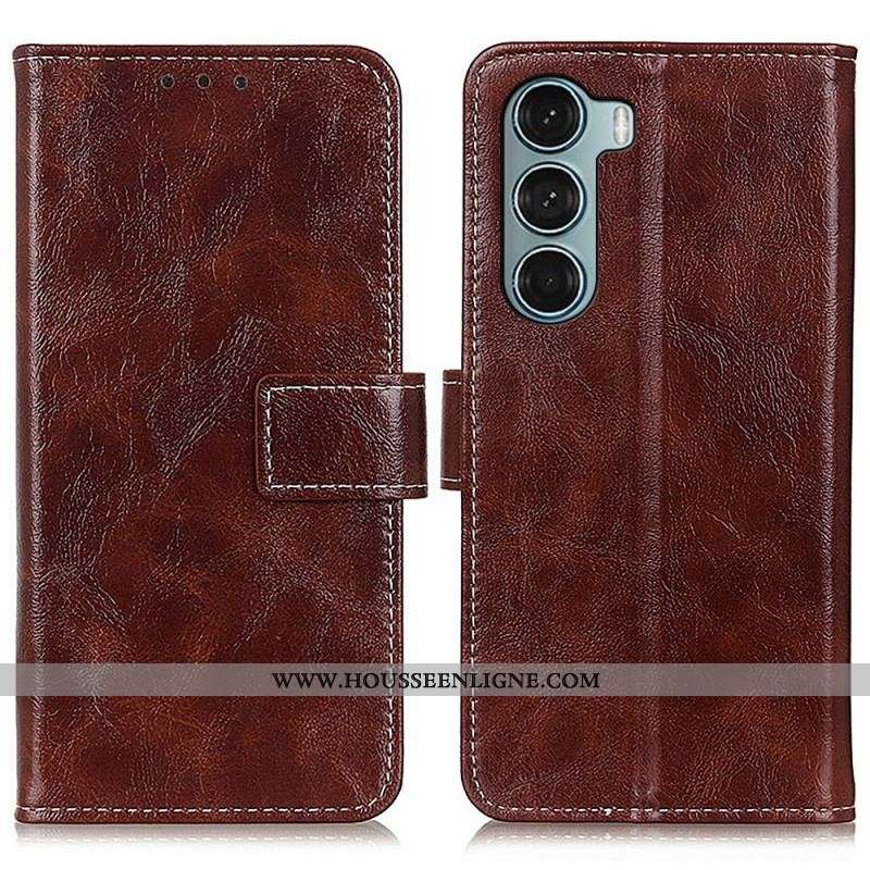 Housse Moto G200 5G Brillante et Coutures Apparentes