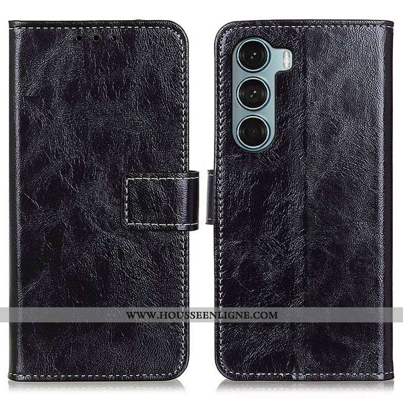Housse Moto G200 5G Brillante et Coutures Apparentes