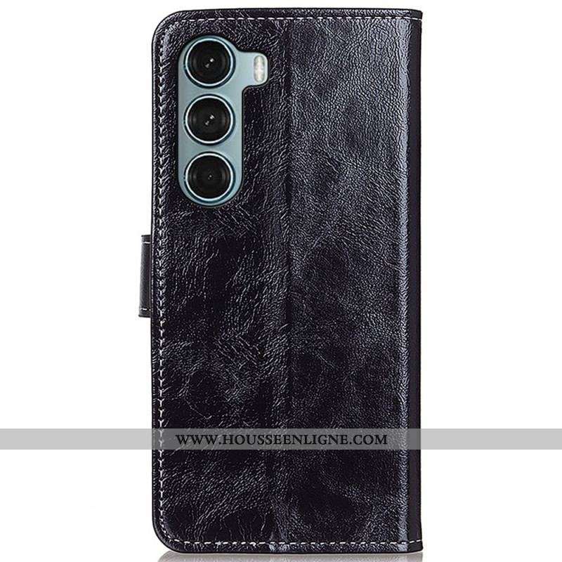 Housse Moto G200 5G Brillante et Coutures Apparentes