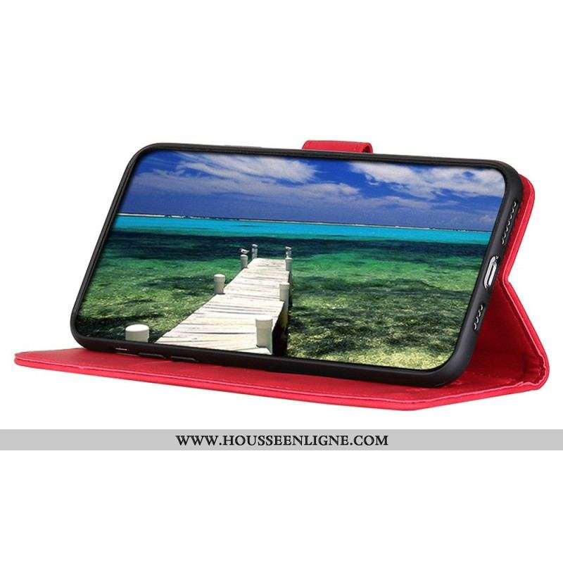 Housse Moto G200 5G Effet Cuir Vintage KHAZNEH