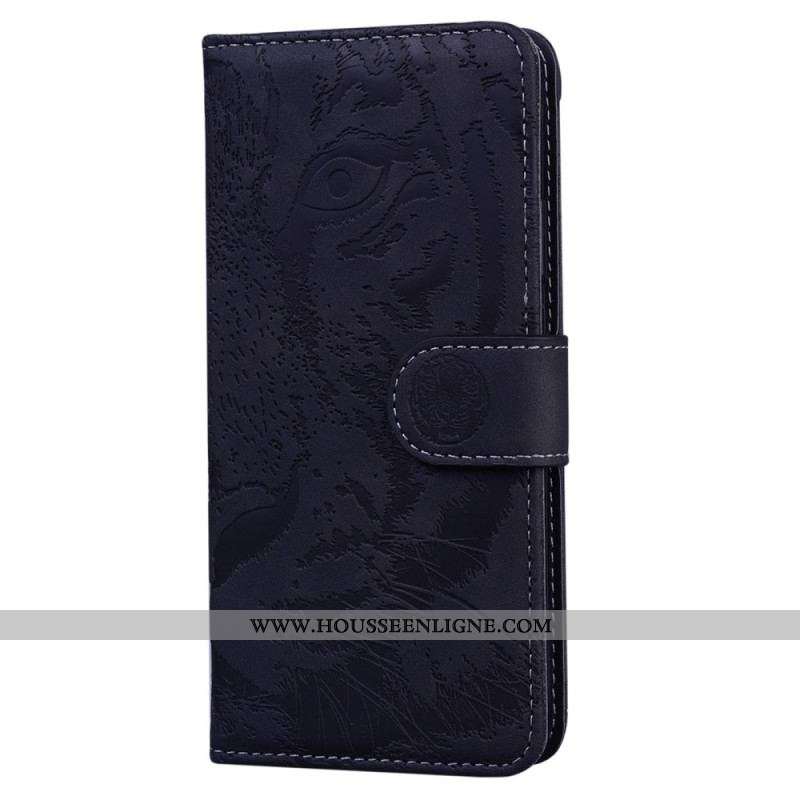 Housse Moto G200 5G Empreinte Face de Tigre
