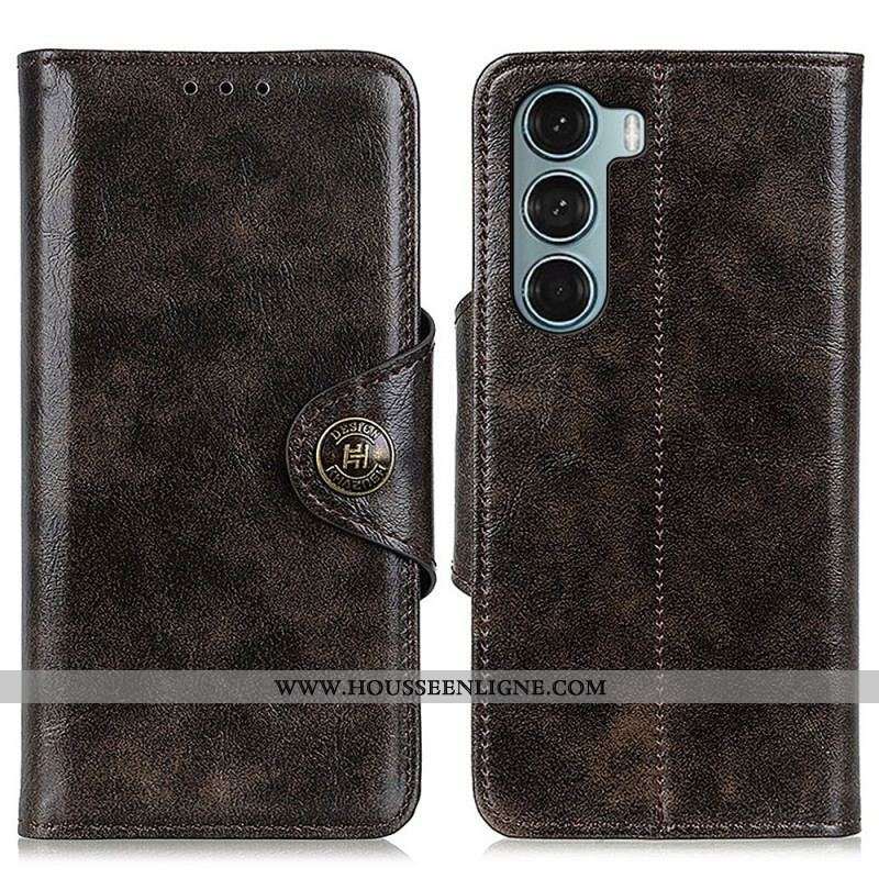 Housse Moto G200 5G Simili Cuir Brillant KHAZNEH