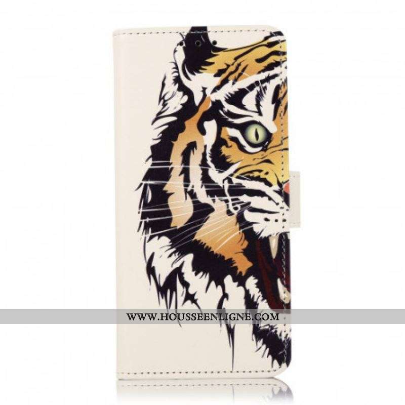 Housse Moto G200 5G Tigre Féroce