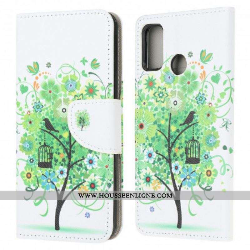 Housse Moto G30 / Moto G10 Arbre Fleuri