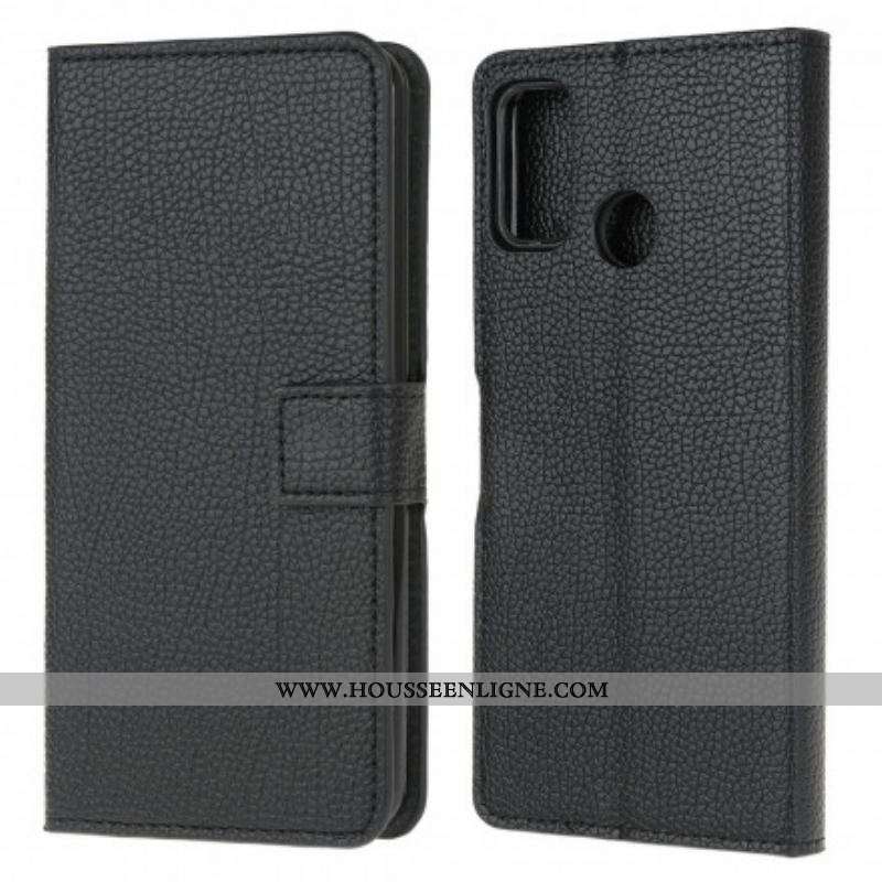Housse Moto G30 / Moto G10 Effet Cuir Grain Litchi