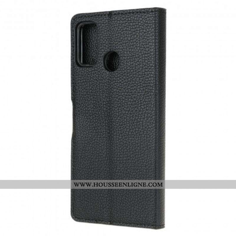 Housse Moto G30 / Moto G10 Effet Cuir Grain Litchi
