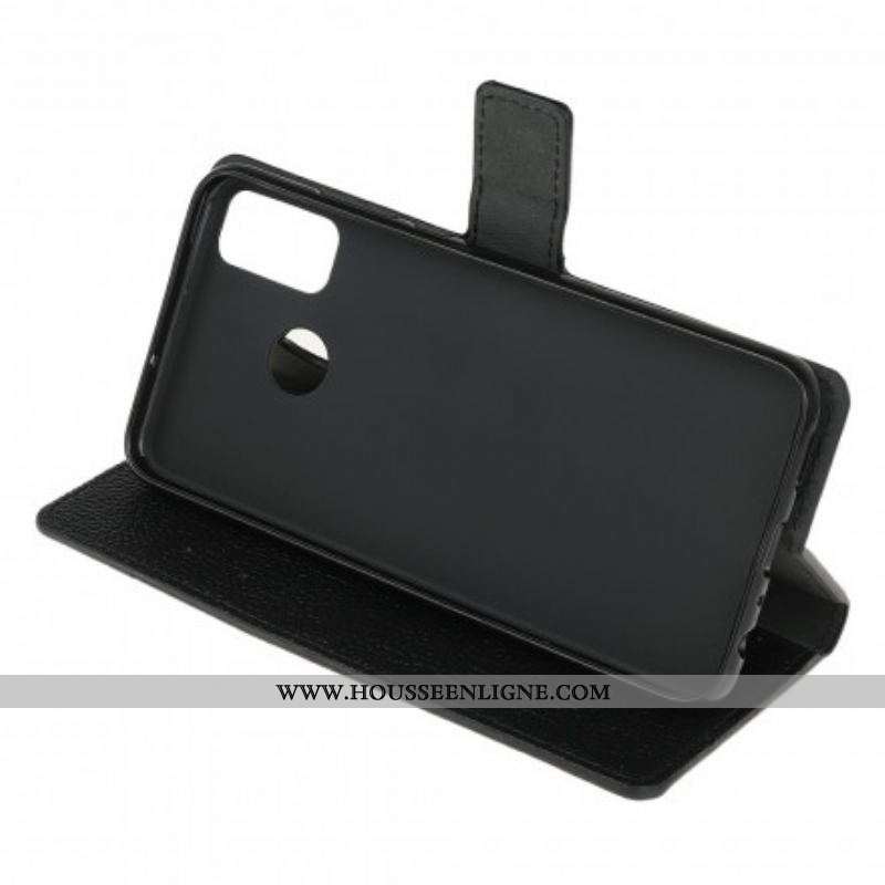 Housse Moto G30 / Moto G10 Effet Cuir Grain Litchi