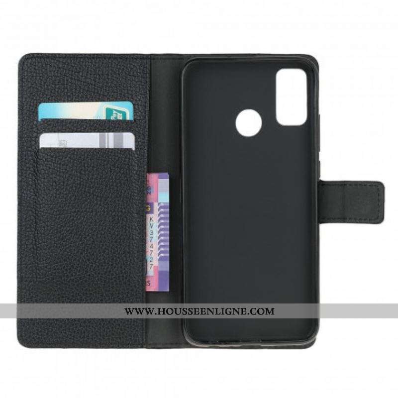 Housse Moto G30 / Moto G10 Effet Cuir Grain Litchi
