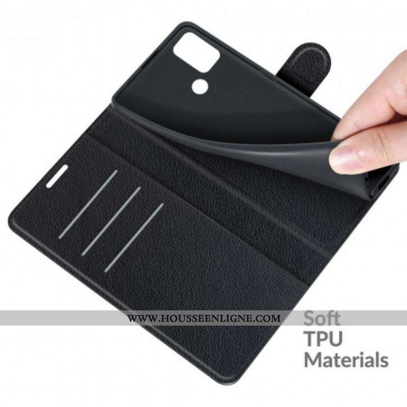Housse Moto G30 / Moto G10 Effet Litchi Classique
