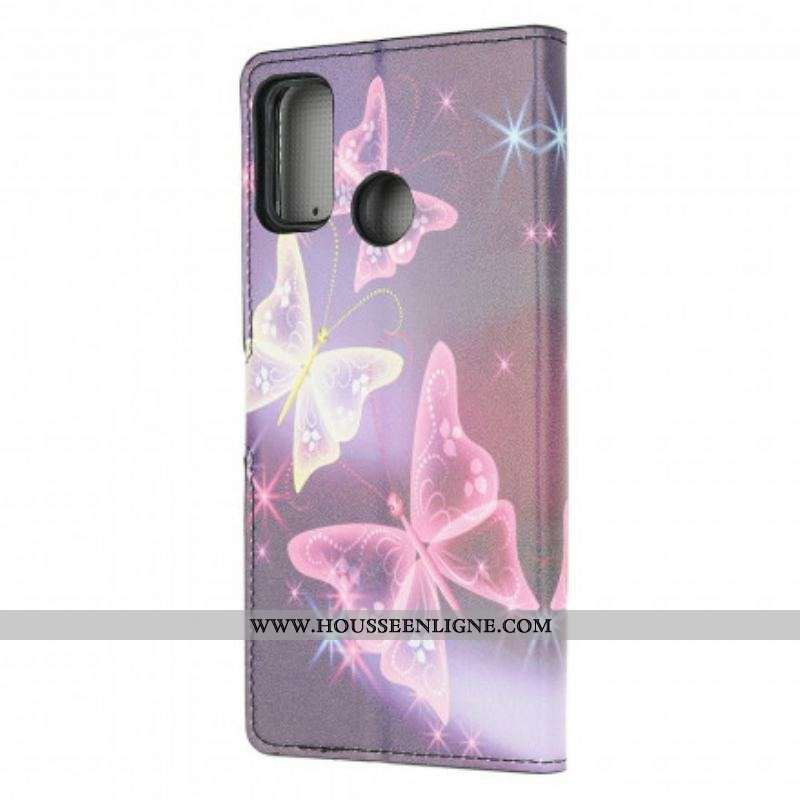 Housse Moto G30 / Moto G10 Papillons et Fleurs