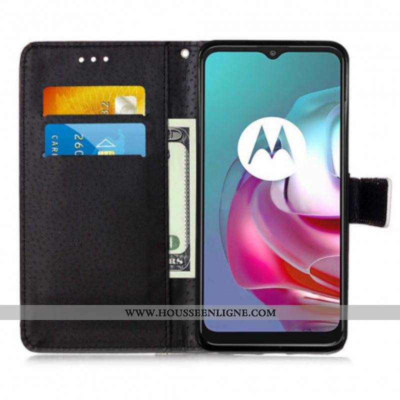 Housse Moto G30 / Moto G10 Roses Dorées