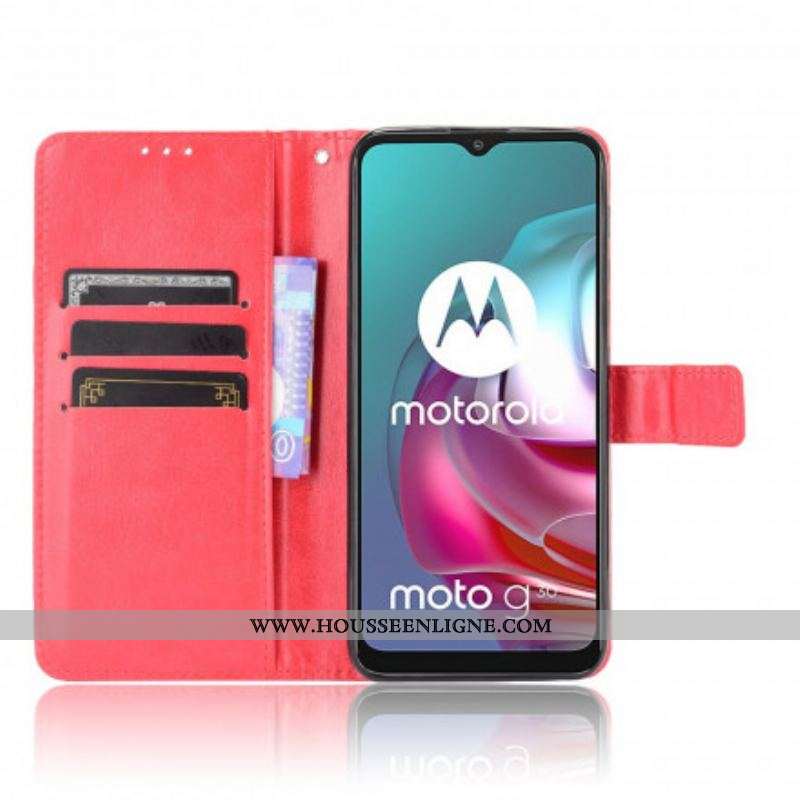 Housse Moto G30 / Moto G10 Simili Cuir Flashy