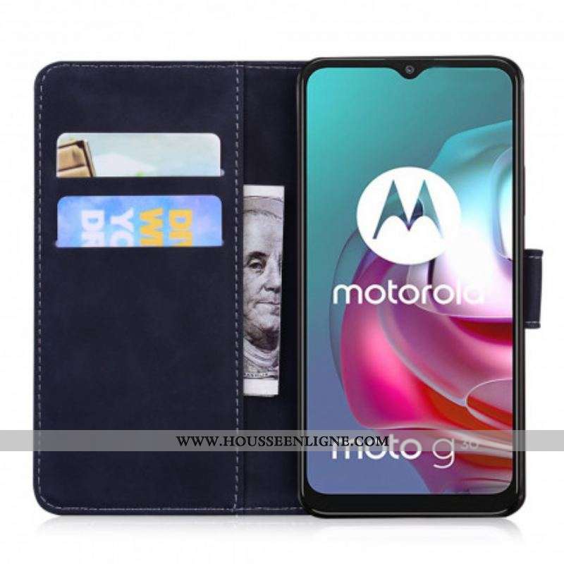 Housse Moto G30 / Moto G10 Style Cuir Vintage Couture