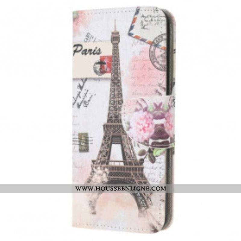 Housse Moto G30 / Moto G10 Tour Eiffel Rétro