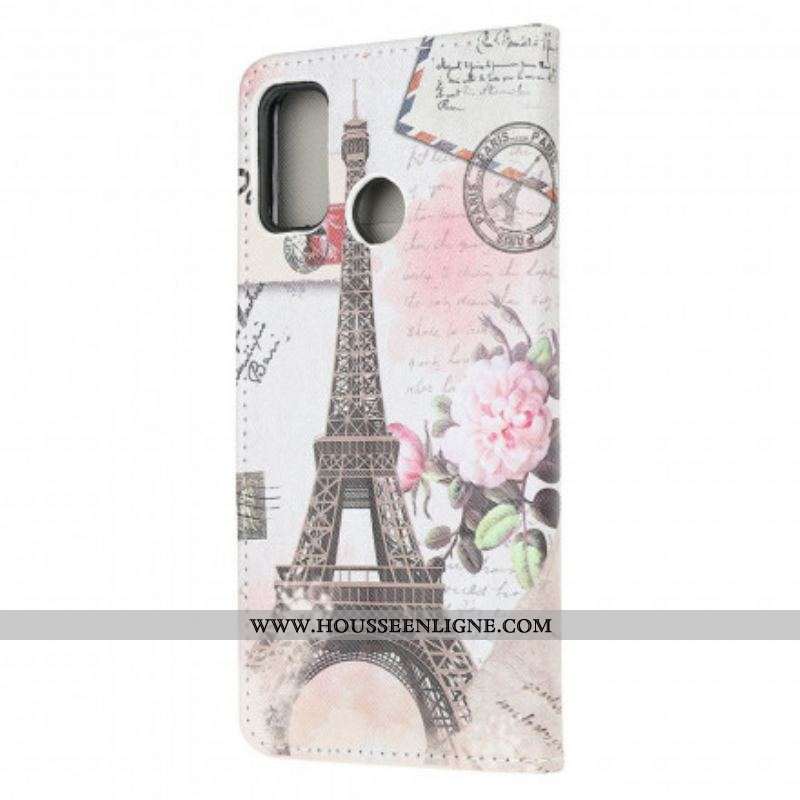 Housse Moto G30 / Moto G10 Tour Eiffel Rétro