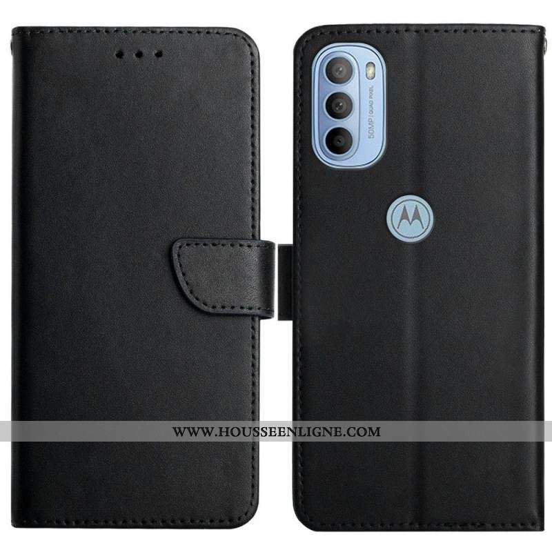 Housse Moto G41 / G31 Cuir Nappa Véritable