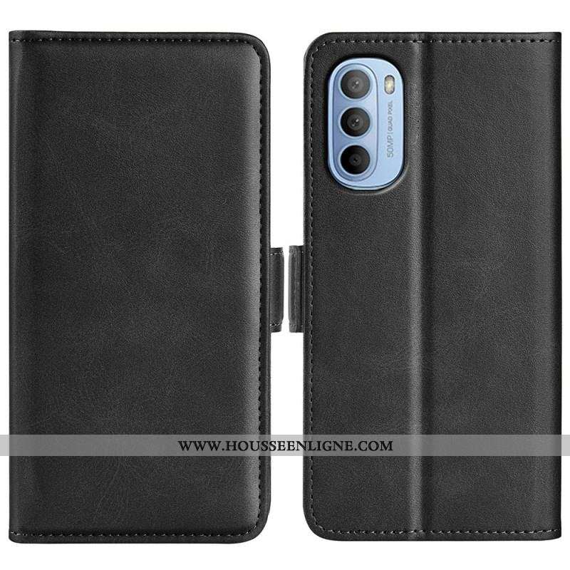 Housse Moto G41 / G31 Double Rabat