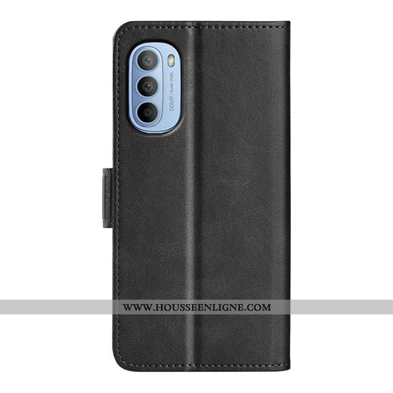 Housse Moto G41 / G31 Double Rabat