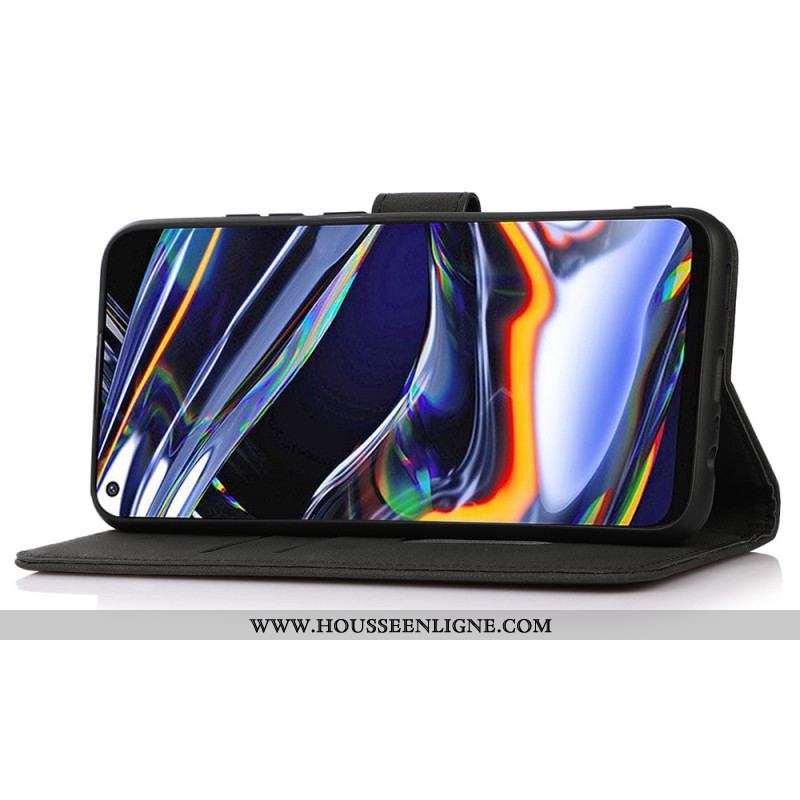 Housse Moto G41 / G31 Effet Cuir Fashion KHAZNEH