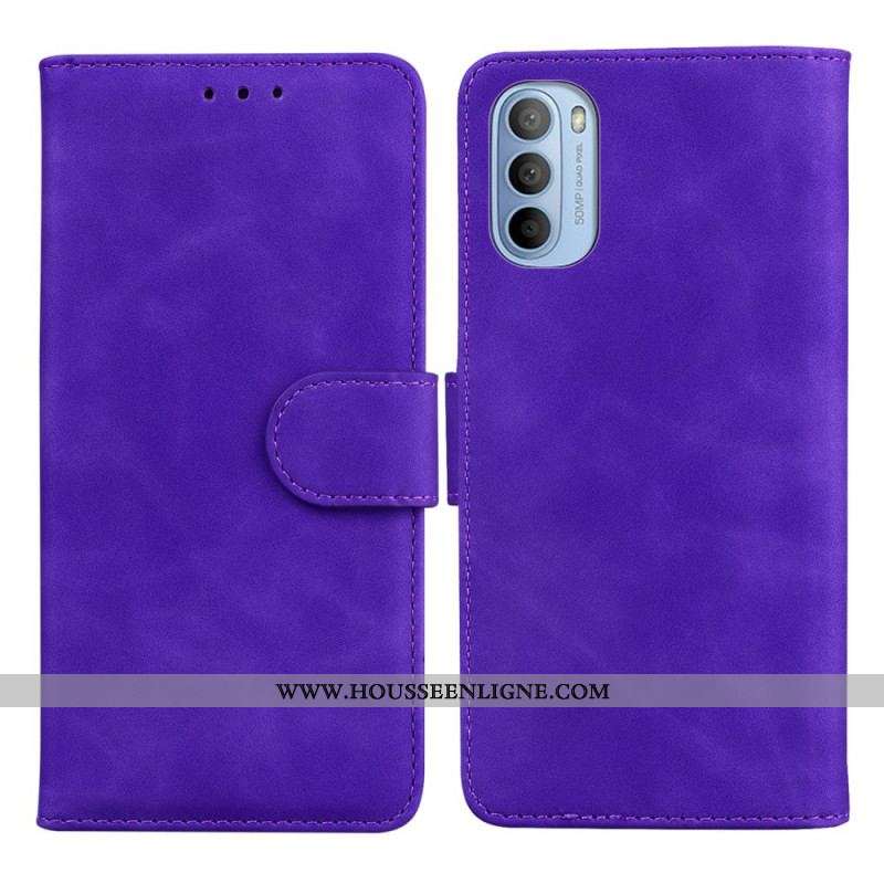Housse Moto G41 / G31 Effet Cuir Monochrome