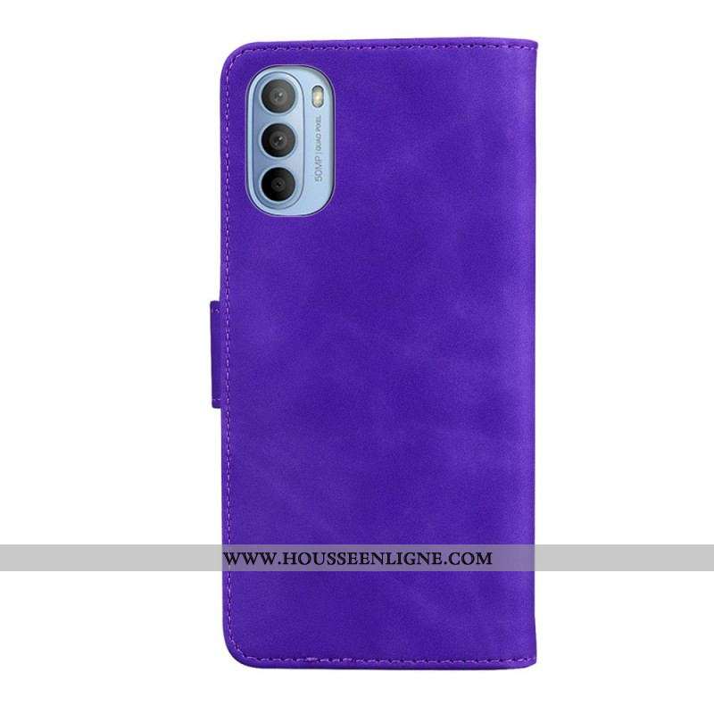 Housse Moto G41 / G31 Effet Cuir Monochrome