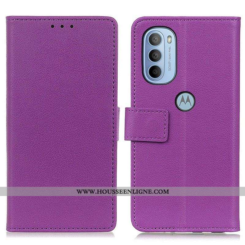 Housse Moto G41 / G31 Effet Cuir Simple