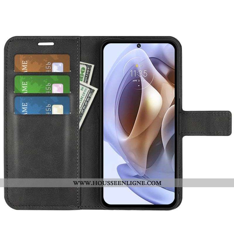 Housse Moto G41 / G31 Effet Cuir Slim Extrême
