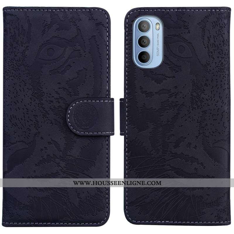 Housse Moto G41 / G31 Empreinte Face de Tigre