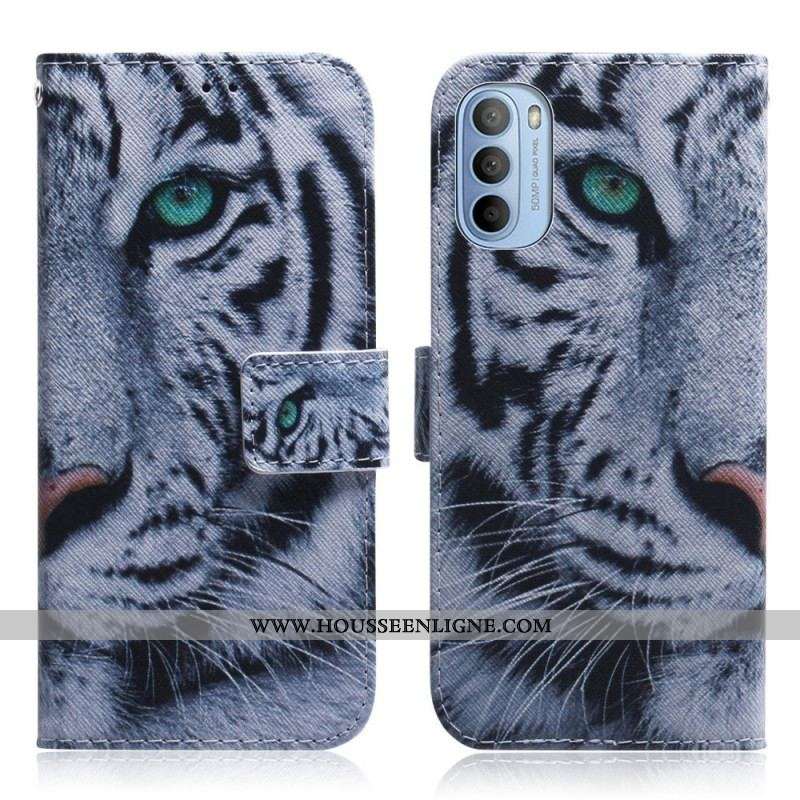 Housse Moto G41 / G31 Face de Tigre