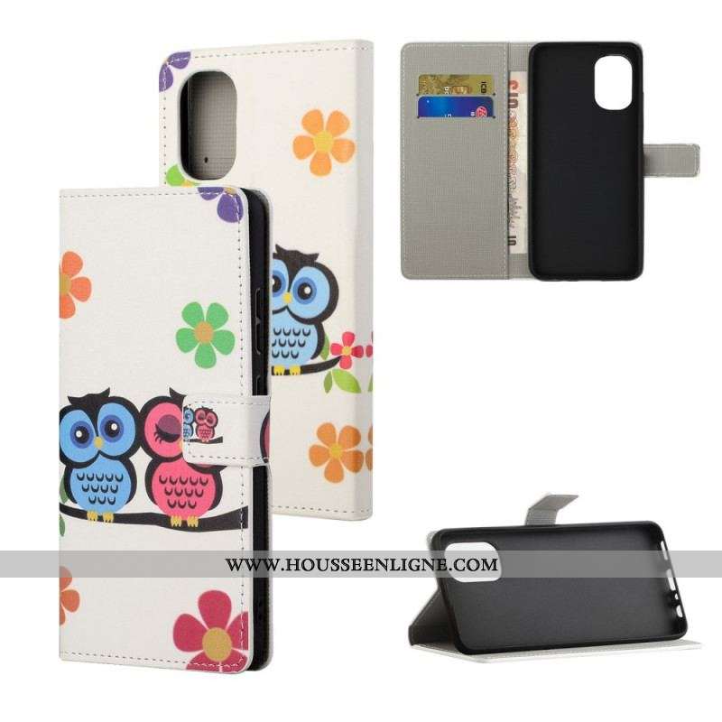 Housse Moto G41 / G31 Famille de Hiboux
