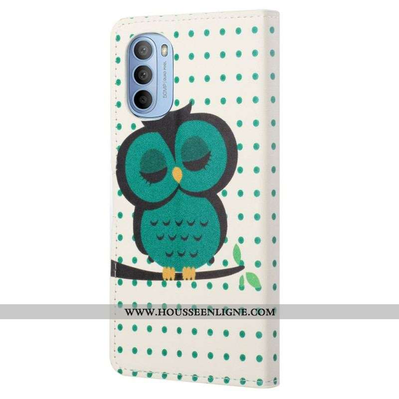 Housse Moto G41 / G31 Hibou Endormi