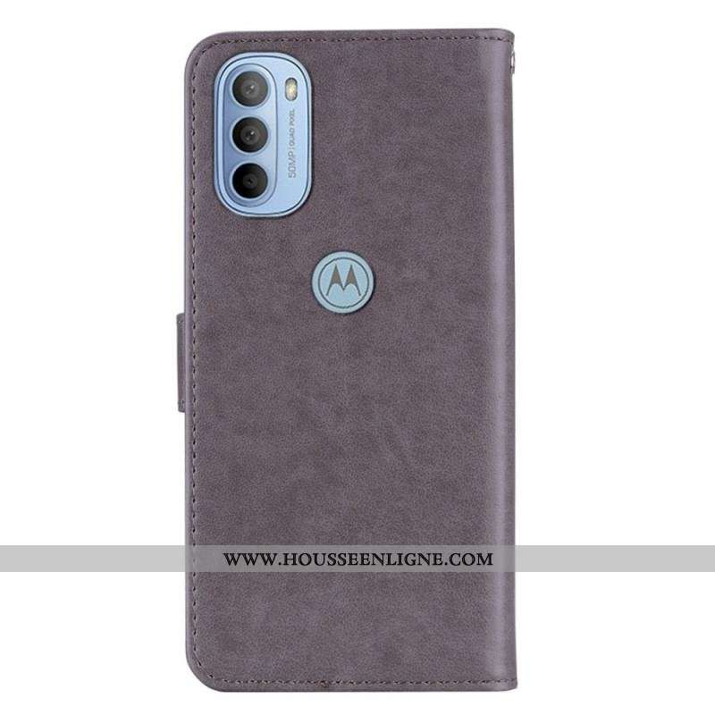 Housse Moto G41 / G31 Hibou Mandala et Breloque