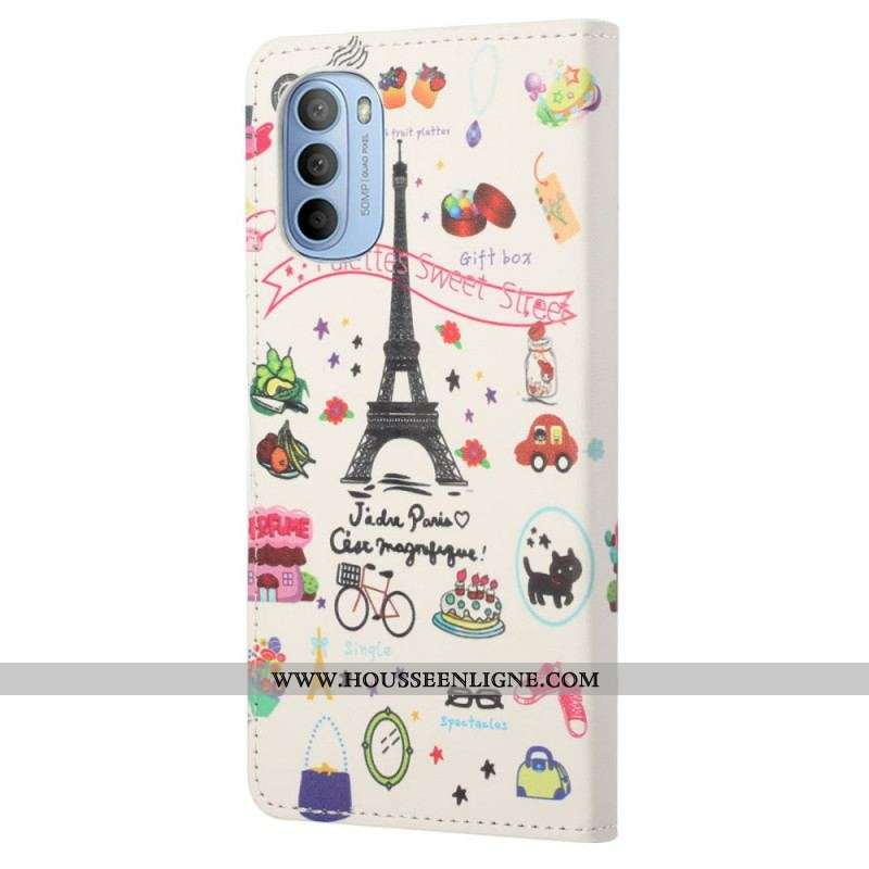 Housse Moto G41 / G31 J'adore Paris