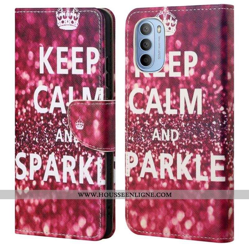 Housse Moto G41 / G31 Keep Calm and Sparkle