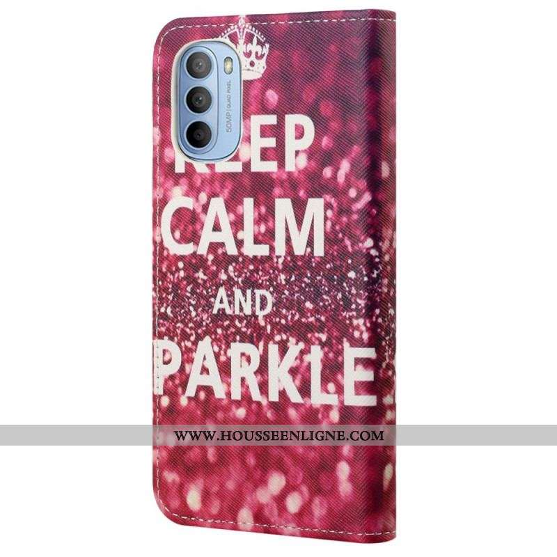Housse Moto G41 / G31 Keep Calm and Sparkle