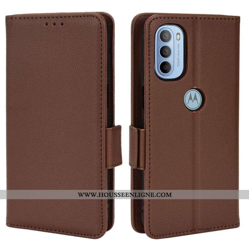Housse Moto G41 / G31 Rabat Double Litchi New Colors