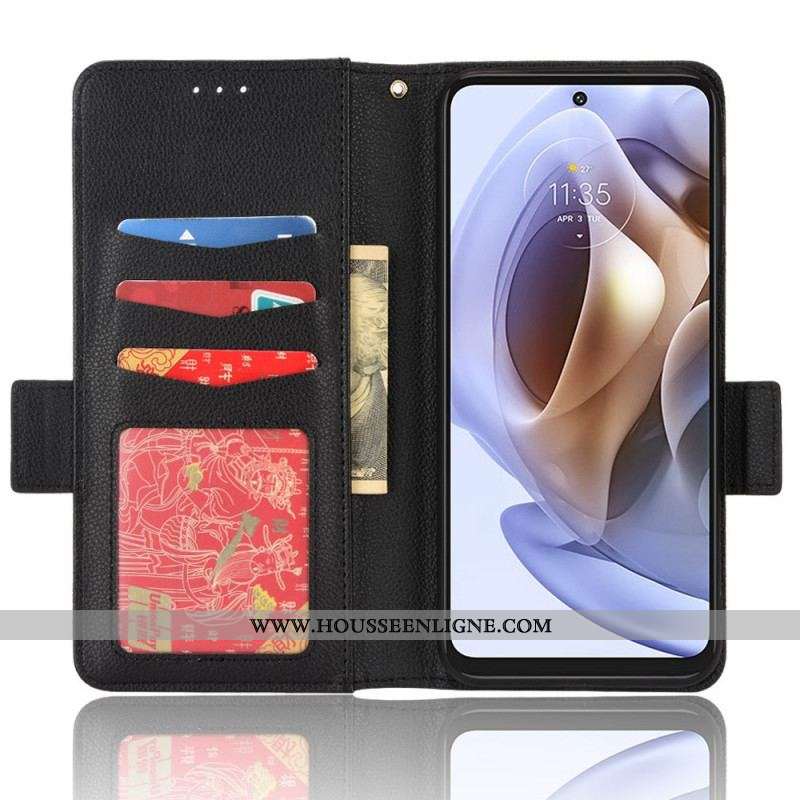 Housse Moto G41 / G31 Rabat Double Litchi New Colors