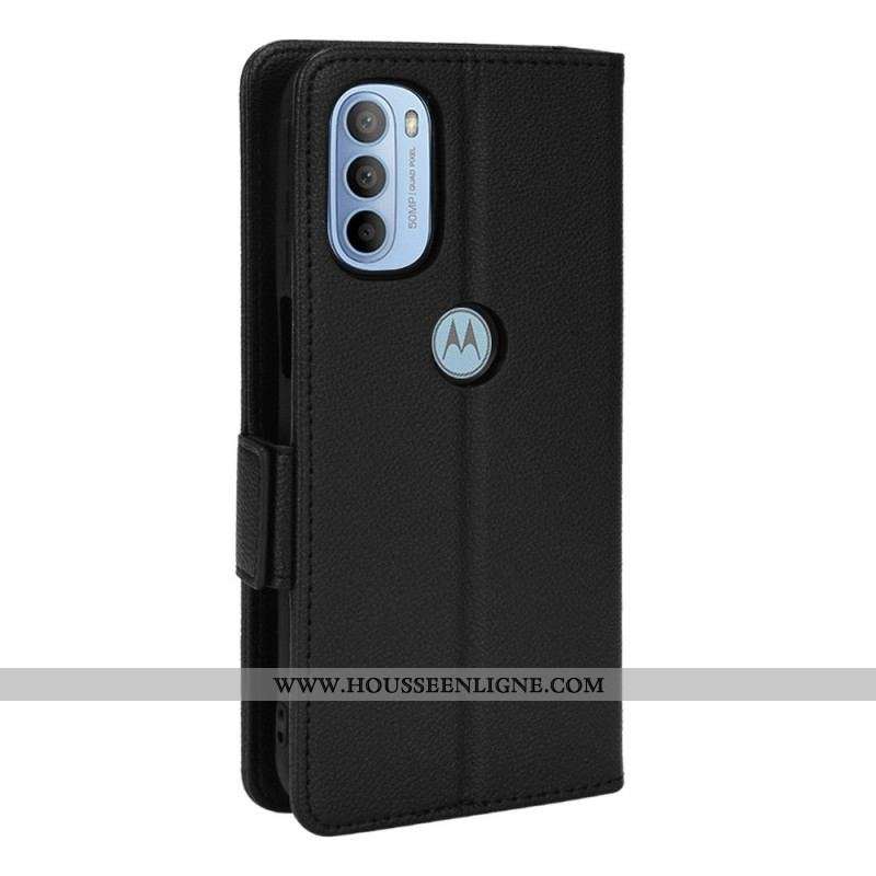 Housse Moto G41 / G31 Rabat Double Litchi New Colors