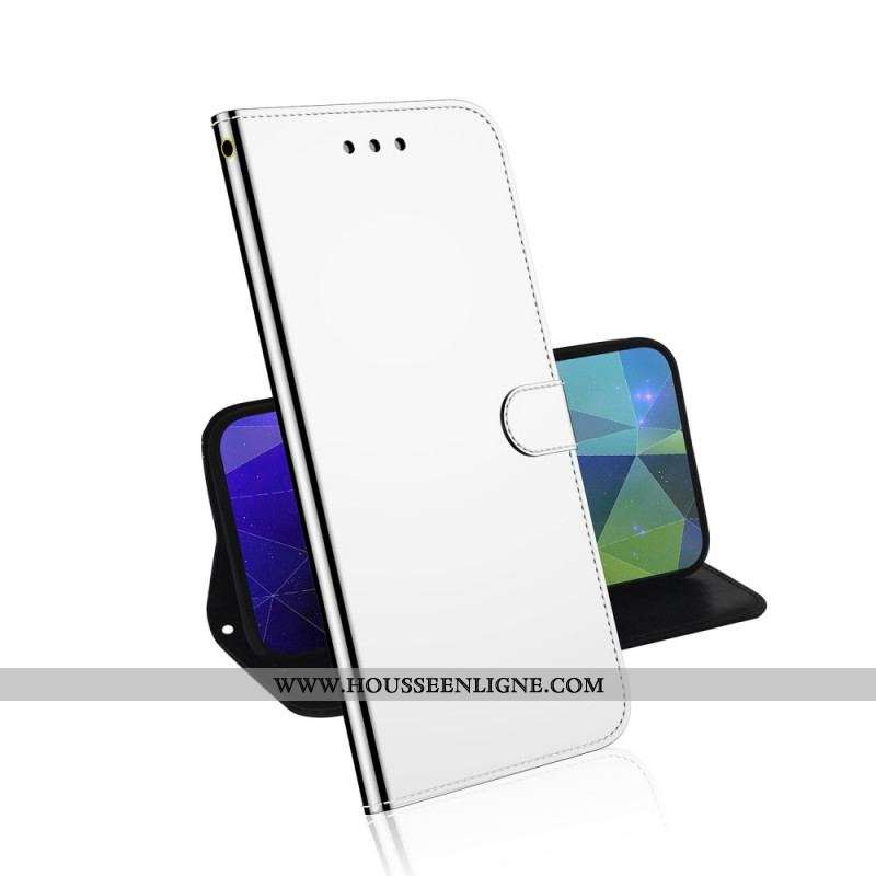 Housse Moto G41 / G31 Simili Cuir Couverture Miroir