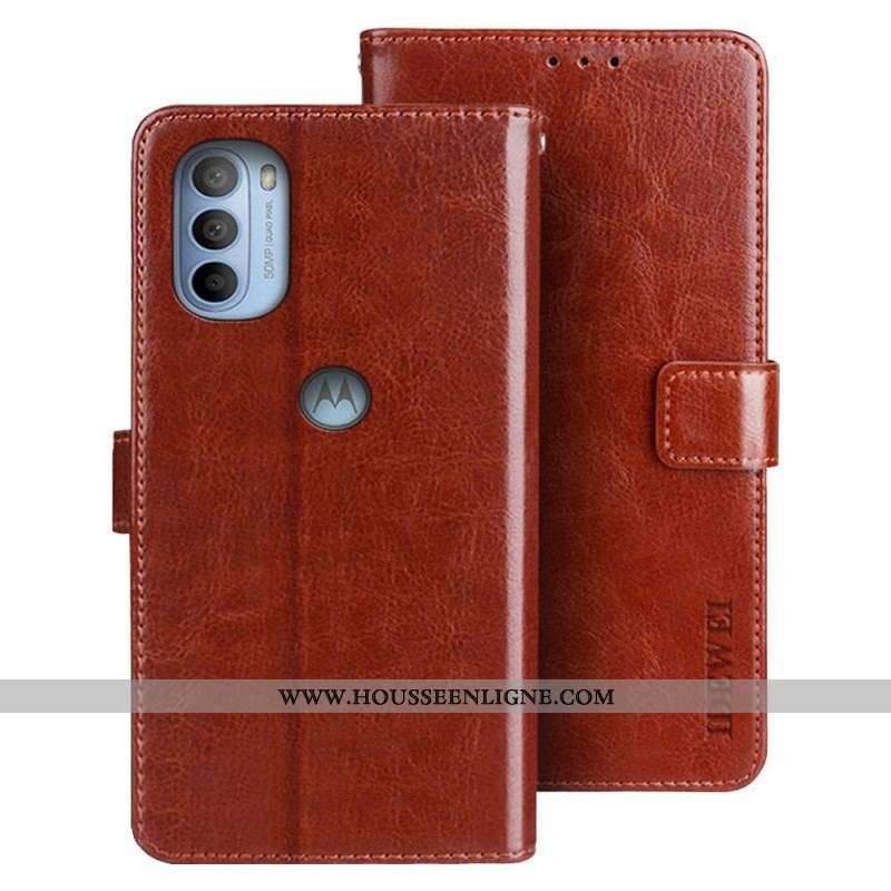 Housse Moto G41 / G31 Simili Cuir IDEWEI