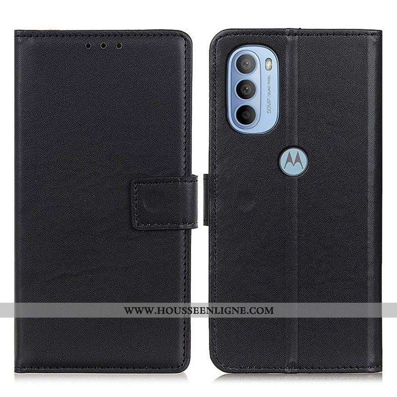Housse Moto G41 / G31 Simili Cuir Simple