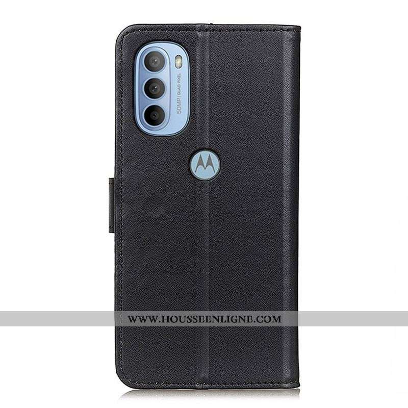 Housse Moto G41 / G31 Simili Cuir Simple