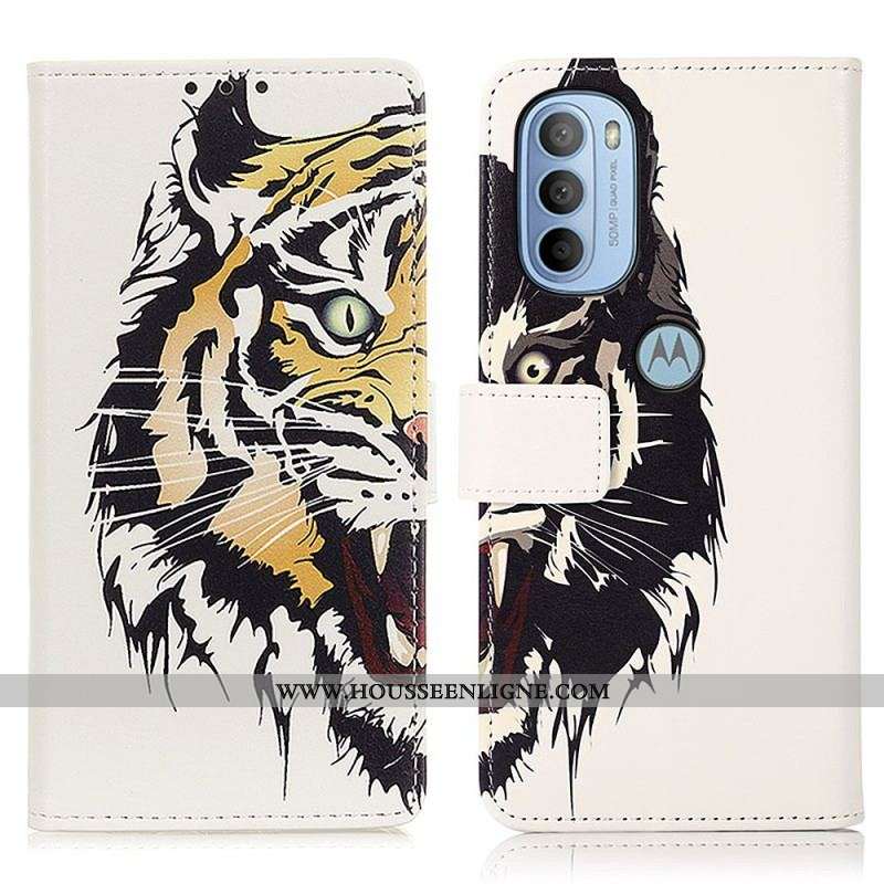 Housse Moto G41 / G31 Tigre Féroce