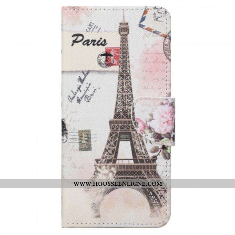 Housse Moto G41 / G31 Tour Eiffel Rétro