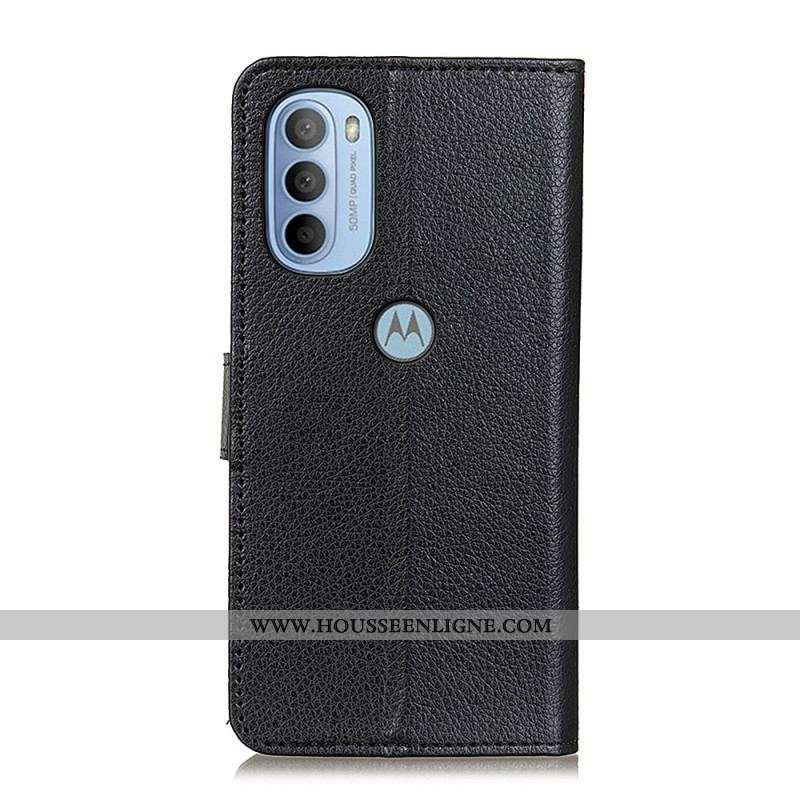Housse Moto G41 / G31 Traditionnellement Litchi